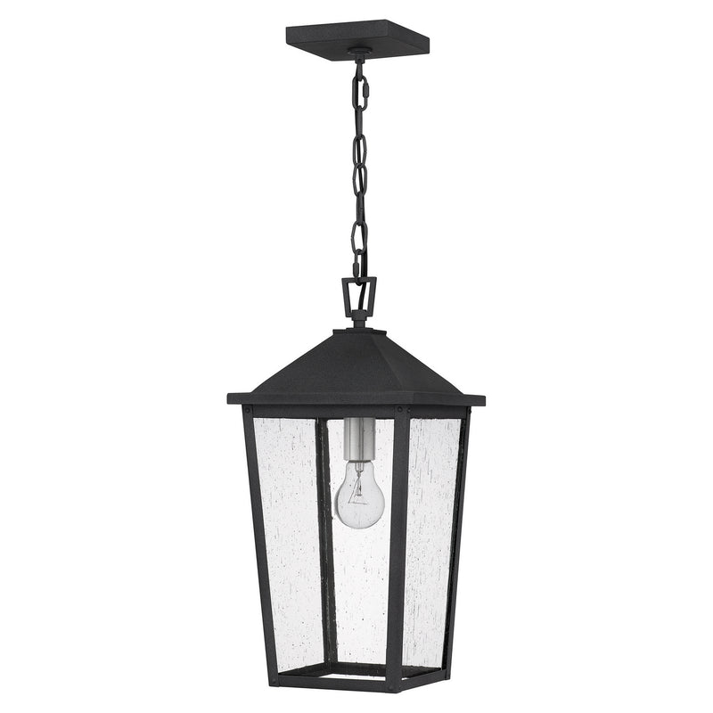 Quoizel STNL1909MB Stoneleigh One Light Outdoor Hanging Lantern, Mottled Black Alternate Image.jpg
