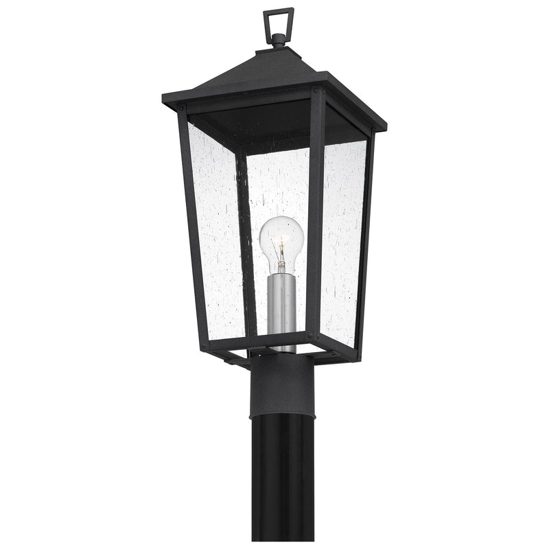Quoizel STNL9009MB Stoneleigh One Light Outdoor Post Mount, Mottled Black Alternate Image 3.jpg