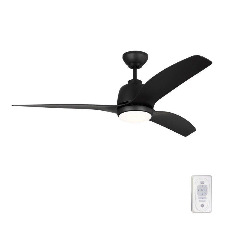 Visual Comfort Fan 3AVLCR54MBKD Avila Coastal 54 LED Ceiling Fan, Midnight Black Alternate Image.jpg