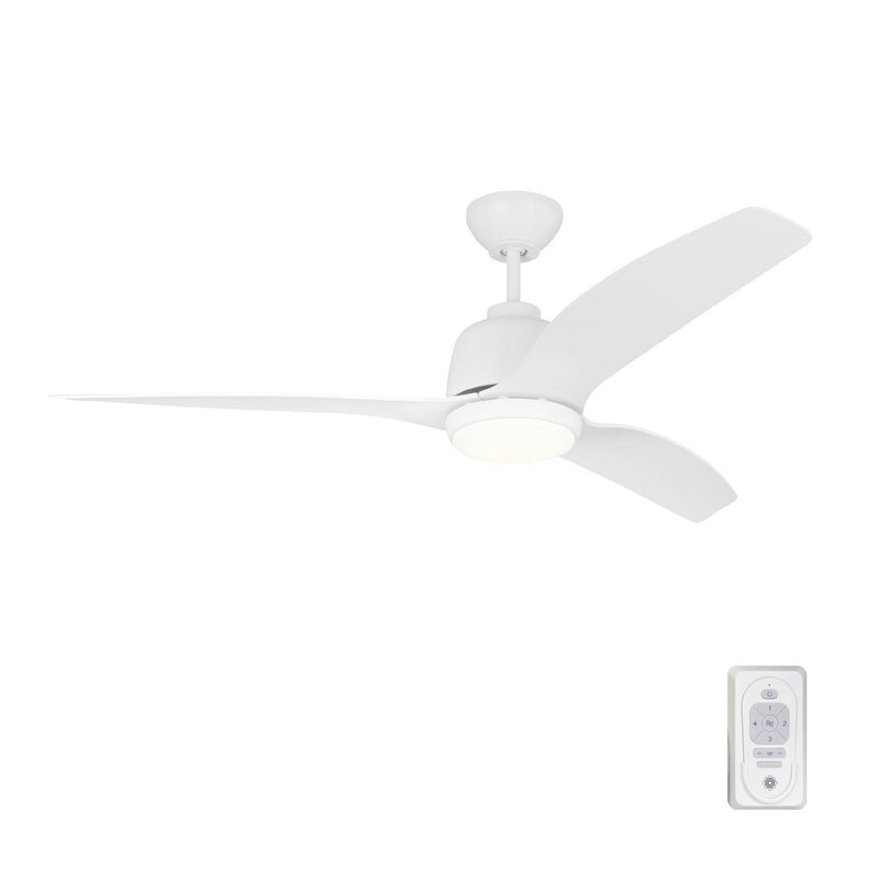 Visual Comfort Fan 3AVLCR54RZWD Avila Coastal 54 LED Ceiling Fan, Matte White Alternate Image.jpg