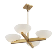 Savoy House 1-1613-4-322 Four Light Chandelier, Warm Brass (4)