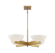 Savoy House 1-1613-4-322 Four Light Chandelier, Warm Brass (5)