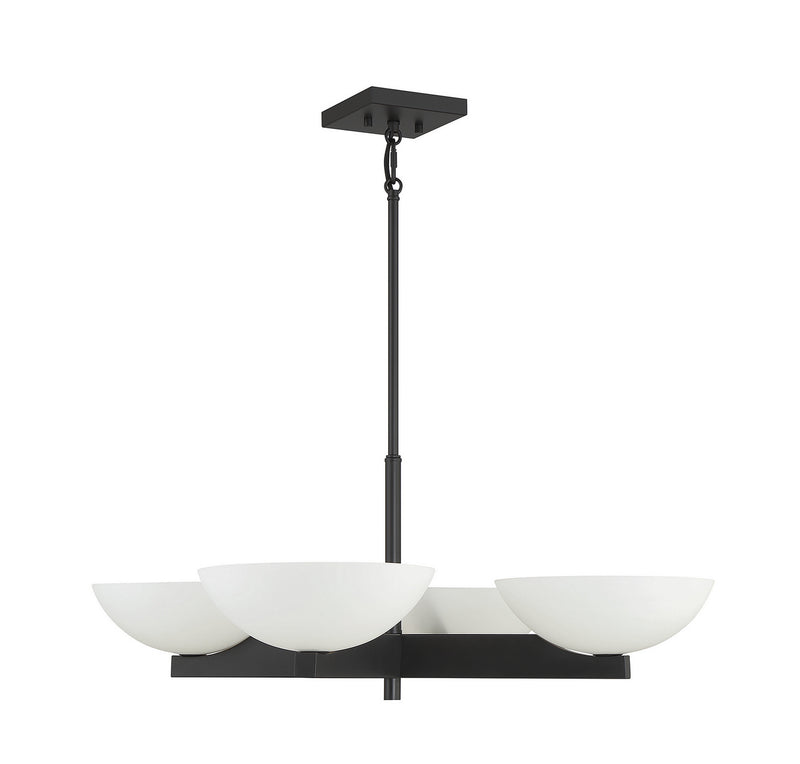 Savoy House 1-1613-4-89 Four Light Chandelier, Matte Black (2)
