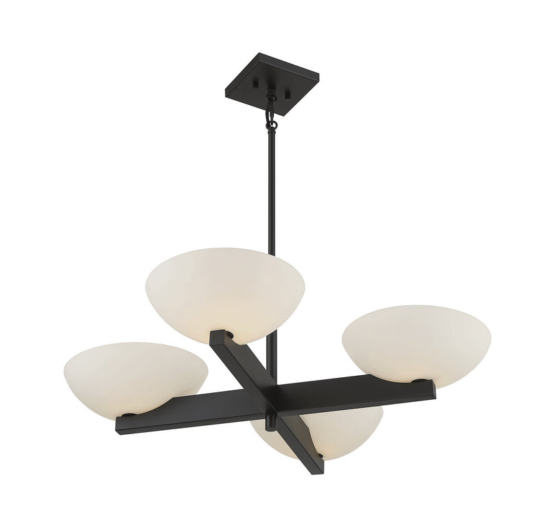 Savoy House 1-1613-4-89 Four Light Chandelier, Matte Black (4)