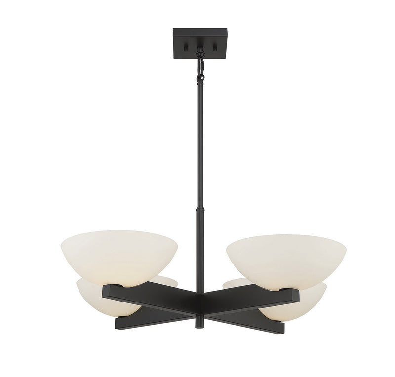 Savoy House 1-1613-4-89 Four Light Chandelier, Matte Black (5)
