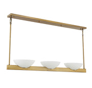Savoy House 1-1614-3-322 Three Light Linear Chandelier, Warm Brass (2)