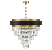 Savoy House 1-1668-9-143 Nine Light Chandelier, Matte Black w/Warm Brass (2)