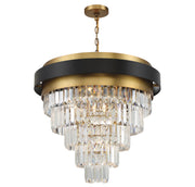 Savoy House 1-1668-9-143 Nine Light Chandelier, Matte Black w/Warm Brass (3)