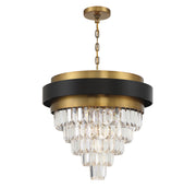 Savoy House 1-1669-4-143 Four Light Chandelier, Matte Black w/Warm Brass (3)