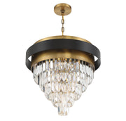 Savoy House 1-1669-4-143 Four Light Chandelier, Matte Black w/Warm Brass (4)