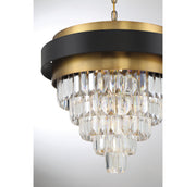 Savoy House 1-1669-4-143 Four Light Chandelier, Matte Black w/Warm Brass (5)
