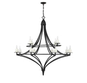 Savoy House 1-1672-12-89 12 Light Chandelier, Matte Black (2)
