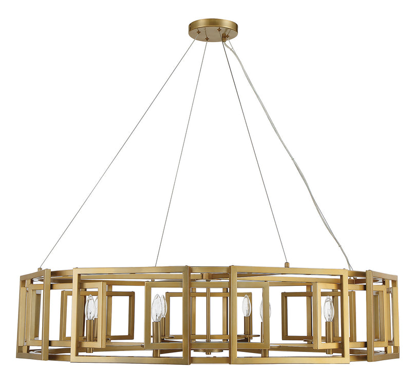 Savoy House 1-1675-8-171 Eight Light Chandelier, Burnished Brass (2)