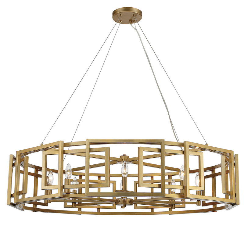 Savoy House 1-1675-8-171 Eight Light Chandelier, Burnished Brass (5)