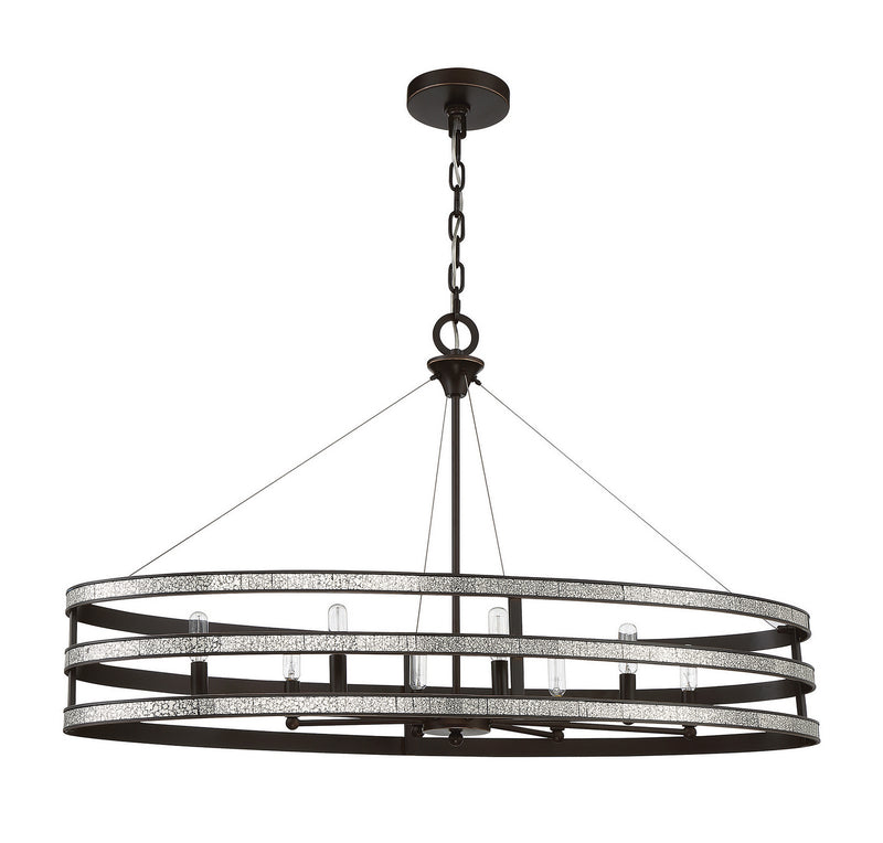 Savoy House 1-1709-8-13 Eight Light Linear Chandelier, English Bronze (2)