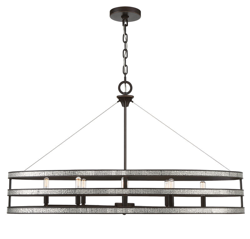 Savoy House 1-1709-8-13 Eight Light Linear Chandelier, English Bronze (3)