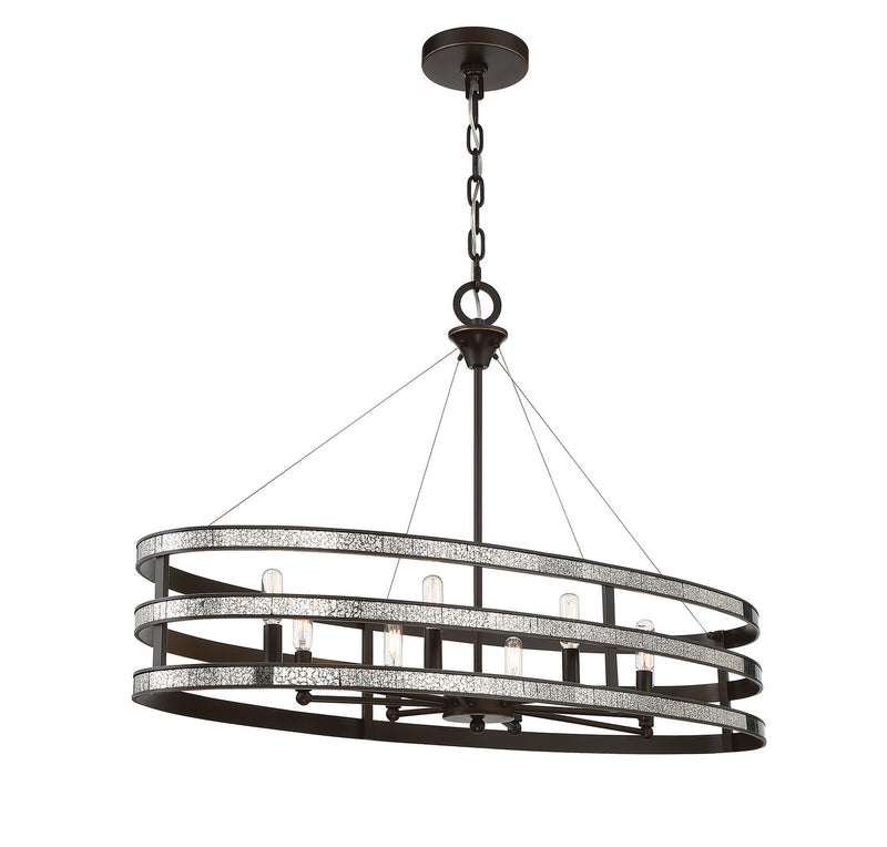 Savoy House 1-1709-8-13 Eight Light Linear Chandelier, English Bronze (4)