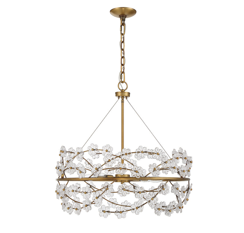 Savoy House 1-1727-5-322 Five Light Chandelier, Warm Brass (2)