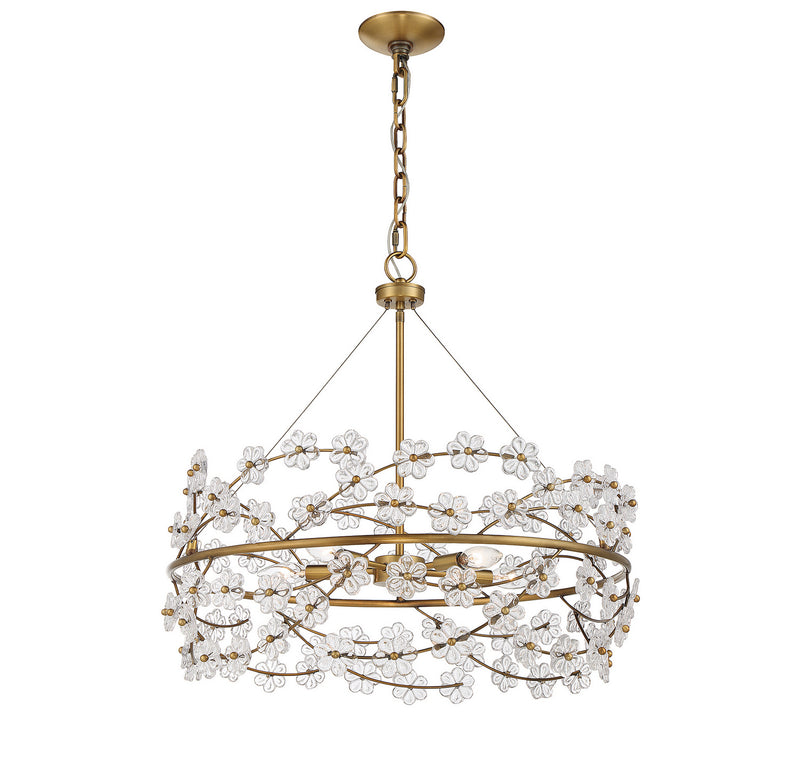 Savoy House 1-1727-5-322 Five Light Chandelier, Warm Brass (3)