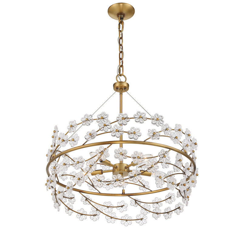 Savoy House 1-1727-5-322 Five Light Chandelier, Warm Brass (4)
