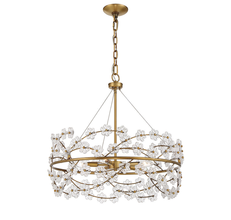 Savoy House 1-1727-5-322 Five Light Chandelier, Warm Brass (5)