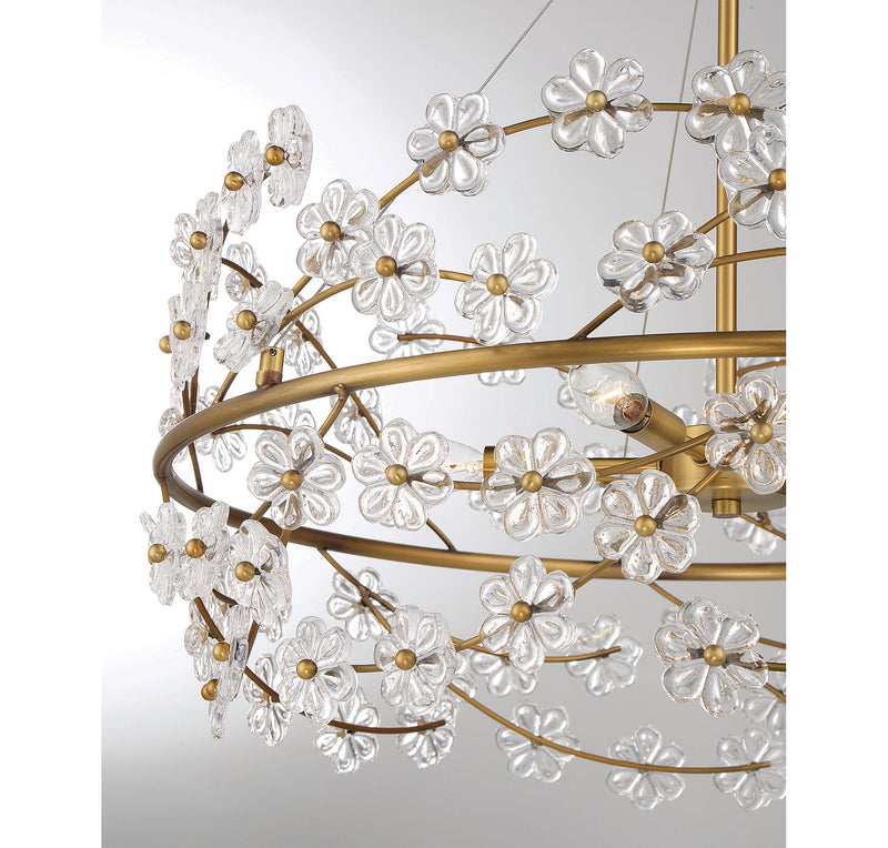 Savoy House 1-1727-5-322 Five Light Chandelier, Warm Brass (6)