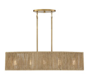 Savoy House 1-1738-5-320 Five Light Chandelier, Warm Brass/Rope (3)