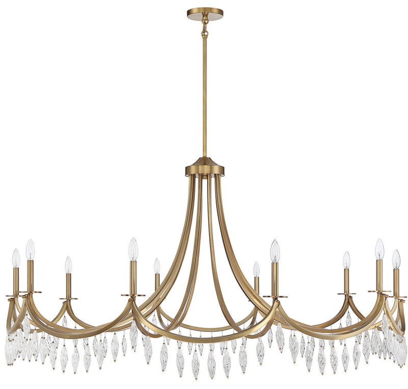 Savoy House 1-1805-10-322 Ten Light Chandelier, Warm Brass (2)