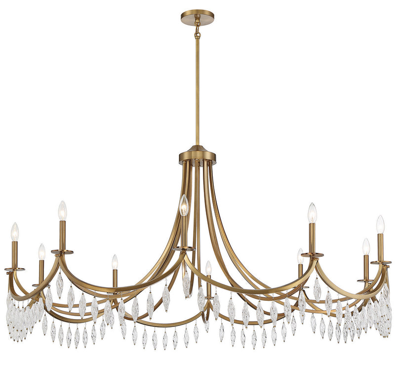 Savoy House 1-1805-10-322 Ten Light Chandelier, Warm Brass (5)
