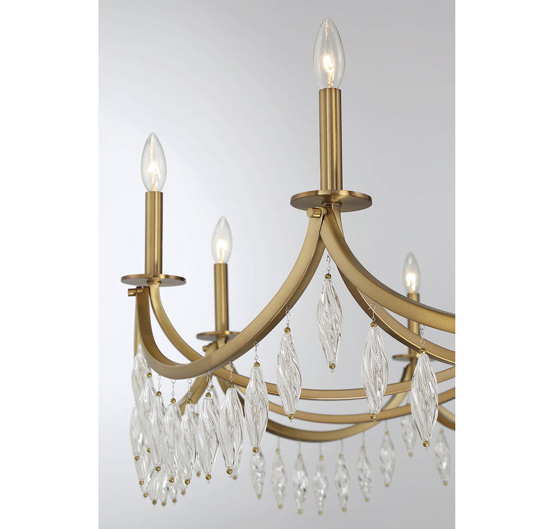 Savoy House 1-1805-10-322 Ten Light Chandelier, Warm Brass (6)