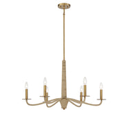 Savoy House 1-1824-6-320 Six Light Chandelier, Warm Brass/Rope (3)