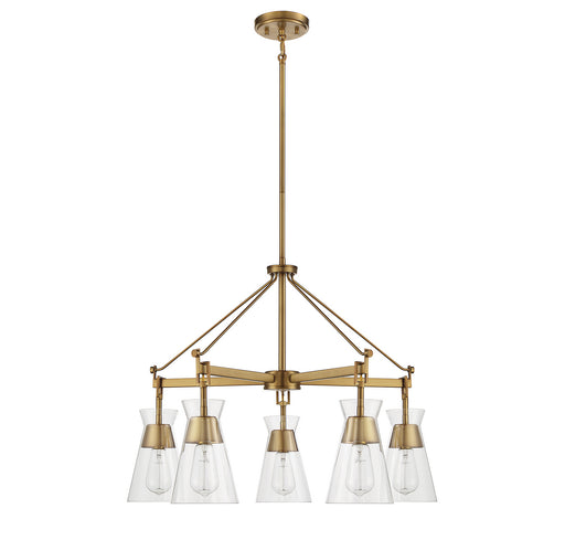 Savoy House 1-1832-5-322 Five Light Chandelier, Warm Brass (2)