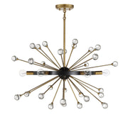 Savoy House 1-1857-6-62 Six Light Chandelier, Como Black w/Gold (2)