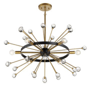 Savoy House 1-1857-6-62 Six Light Chandelier, Como Black w/Gold (4)