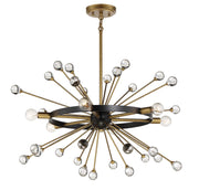 Savoy House 1-1857-6-62 Six Light Chandelier, Como Black w/Gold (5)