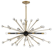 Savoy House 1-1858-6-62 Six Light Chandelier, Como Black w/Gold (2)