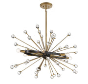 Savoy House 1-1858-6-62 Six Light Chandelier, Como Black w/Gold (4)