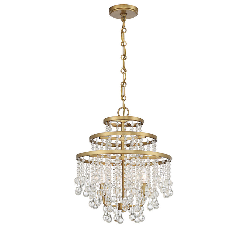 Savoy House 1-1865-3-322 Three Light Mini Chandelier, Warm Brass (3)