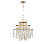 Savoy House 1-1866-4-322 Four Light Chandelier, Warm Brass (2)
