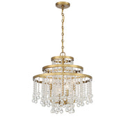Savoy House 1-1866-4-322 Four Light Chandelier, Warm Brass (3)