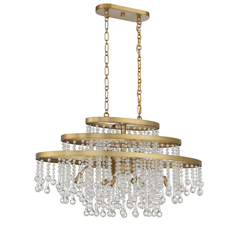 Savoy House 1-1867-10-322 Ten Light Chandelier, Warm Brass (2)