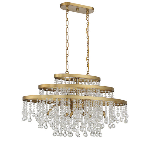 Savoy House 1-1867-10-322 Ten Light Chandelier, Warm Brass (2)