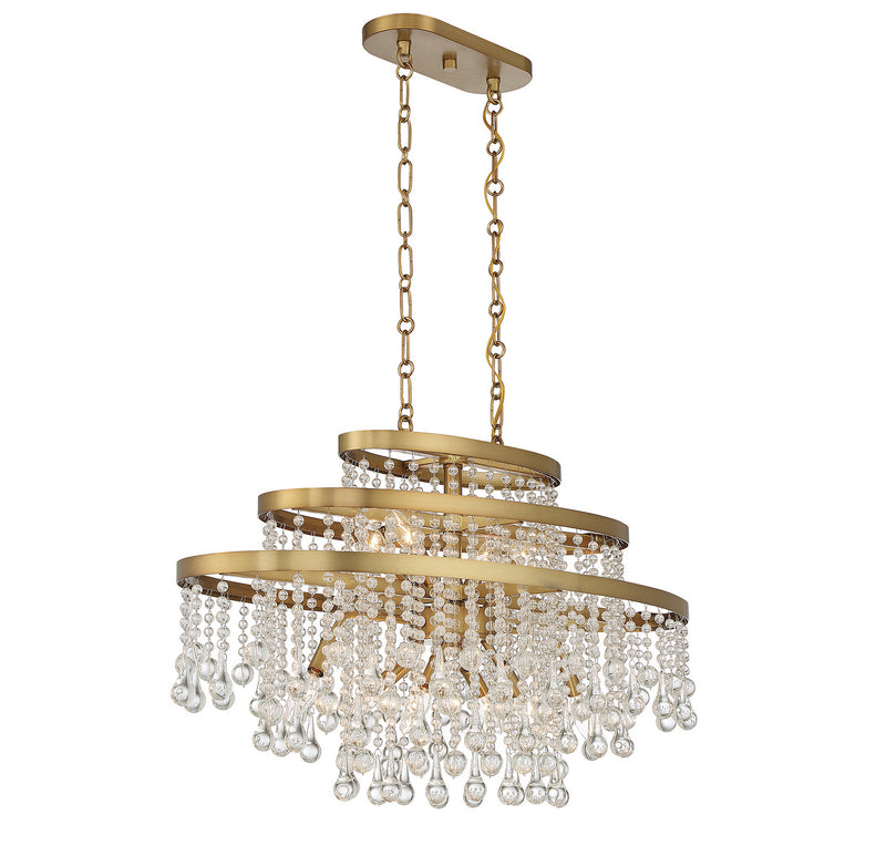 Savoy House 1-1867-10-322 Ten Light Chandelier, Warm Brass (4)