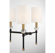 Savoy House 1-1889-8-143 Eight Light Linear Chandelier, Matte Black w/Warm Brass (6)
