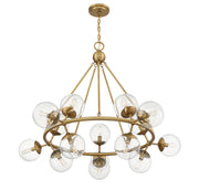 Savoy House 1-1932-15-322 15 Light Chandelier, Warm Brass (4)