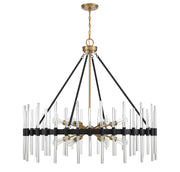 Savoy House 1-1934-12-143 12 Light Chandelier, Matte Black w/Warm Brass (2)