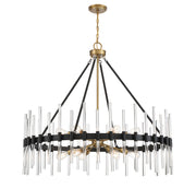 Savoy House 1-1934-12-143 12 Light Chandelier, Matte Black w/Warm Brass (3)