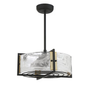 Savoy House 24-FD-1698-143 LED Fan D'Lier, Matte Black w/Warm Brass (2)