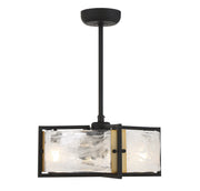 Savoy House 24-FD-1698-143 LED Fan D'Lier, Matte Black w/Warm Brass (3)