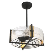 Savoy House 24-FD-1698-143 LED Fan D'Lier, Matte Black w/Warm Brass (4)